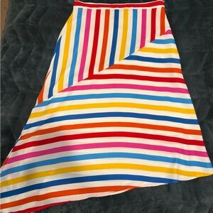 Color Me Courtney Stripped Asymmetrical Skirt